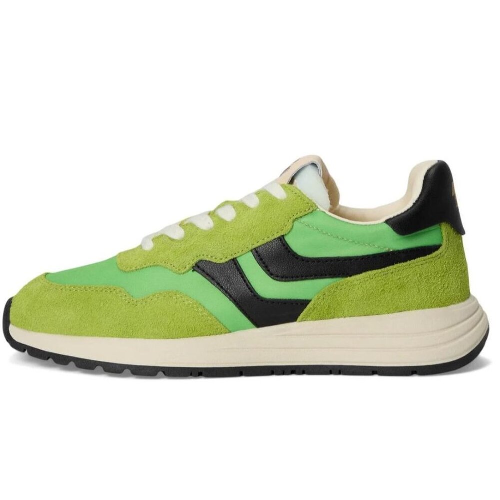 Steve Madden Burst Women Sneakers Lime Green/Black Suede & Fabric Size 9 NWOB